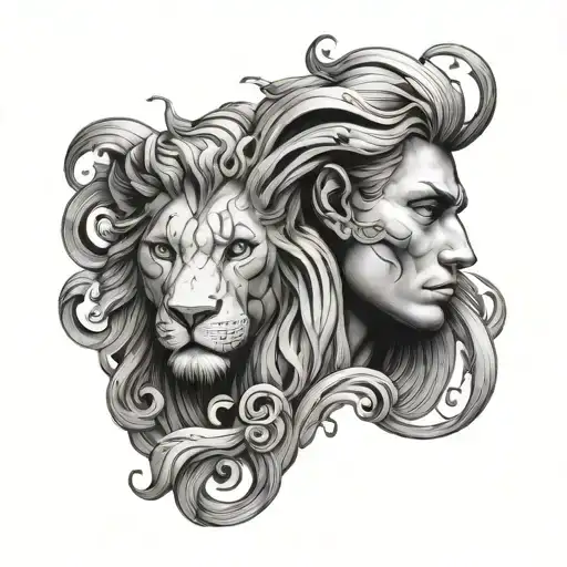 Leo Virgo Cusp tattoo design idea