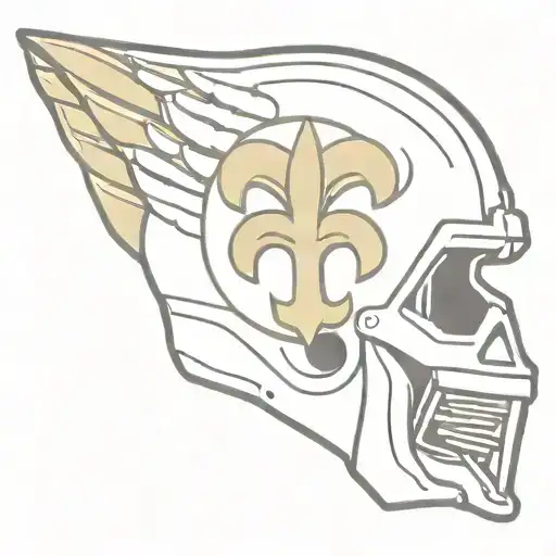 new orleans saints logo and motorcycle engine tattoo design idea