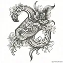 Numbers 2093 but the 2,9, and 3 are inside the 0 tattoo design idea