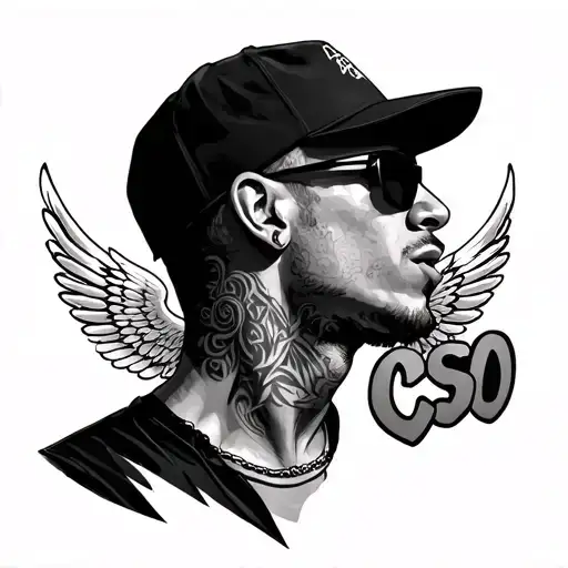 using tony ferguson famous "cso" slang with some wings similar to the ones tony has on the back tattoo design idea
