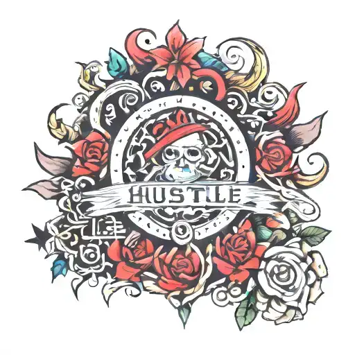hustle tattoo design idea