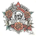 hustle tattoo design idea