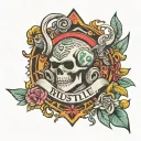 hustle tattoo design idea