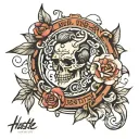 hustle tattoo design idea