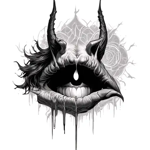 Lucifer's tear and Mori moment tattoo design idea