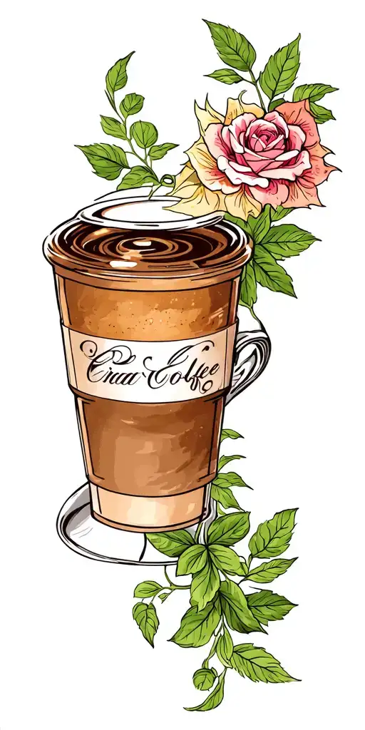 vines, travel, cars also coffee tattoo design idea