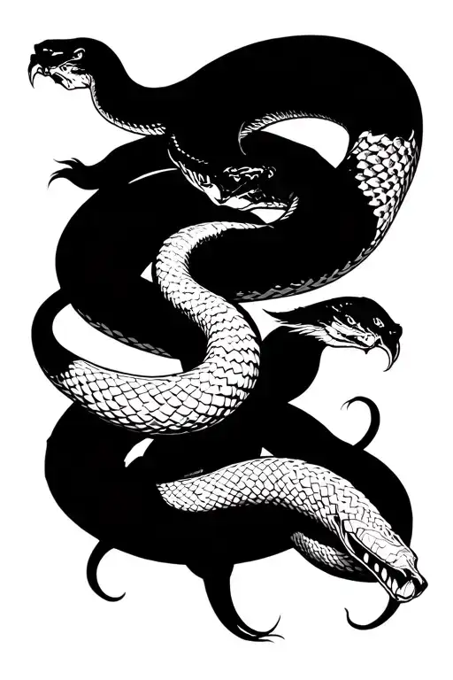 hercules vs snake tattoo design idea