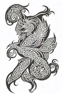 Celtic Phoenix tattoo design idea