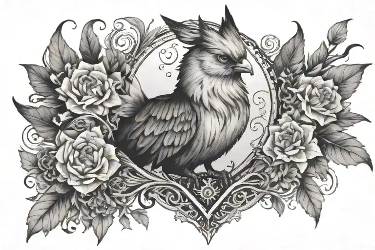i want a tatoo design to put over the chicks in the hip with a triangular form poniting downwards more extended in the h tattoo design idea