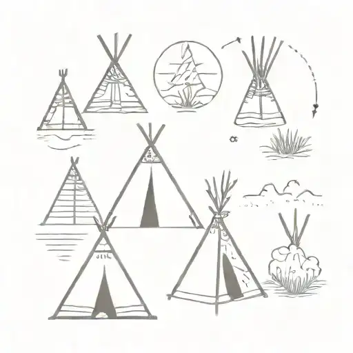 teepee tattoo design idea