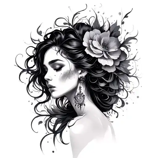 Dark Feminine Energy tattoo design idea