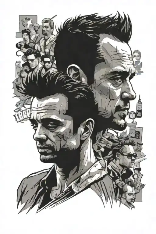 fight club tattoo design idea