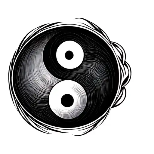 ying yang round tattoo tattoo design idea