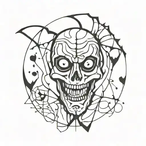 crazy spooky scary hilarious tattoo design idea