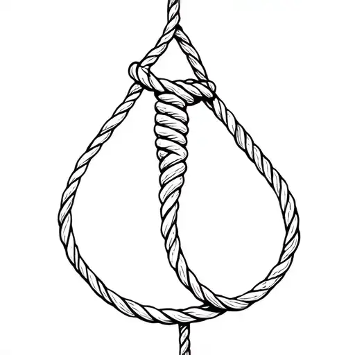 noose dark humor tattoo design idea