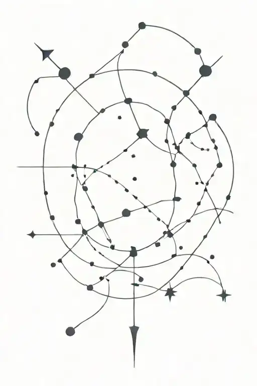 constellation sagittarius and taurus mixed together tattoo design idea