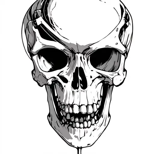 bio mechanical bone fore harm tattoo design idea