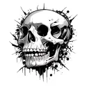 bio mechanical bone fore harm tattoo design idea