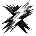 13 Point Lightning Bolt tattoo design idea