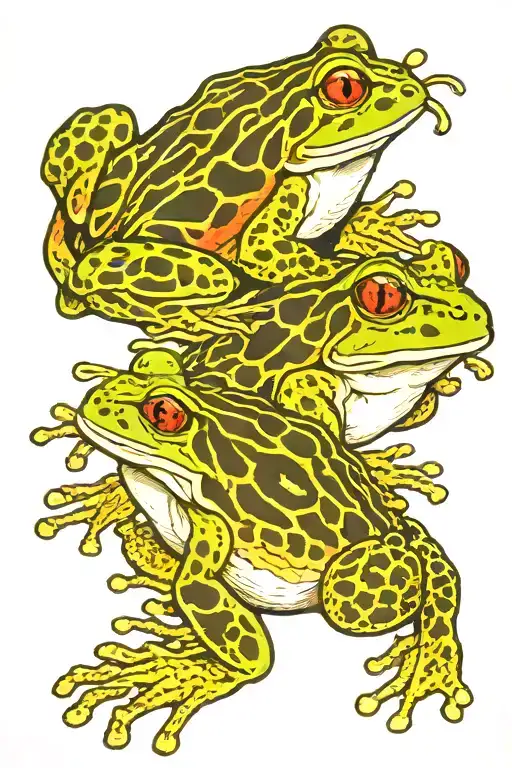 frogs and toads tattoo design idea