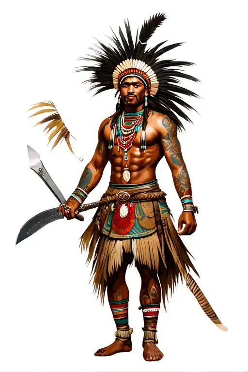 Zulu warriors tattoo design idea