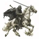 grim reaper on a pale horse tattoo design idea