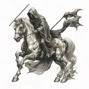 grim reaper on a pale horse tattoo design idea