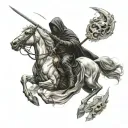 grim reaper on a pale horse tattoo design idea