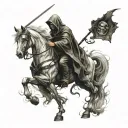 grim reaper on a pale horse tattoo design idea