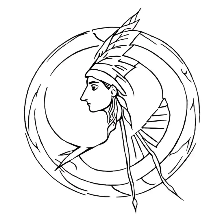 Mapuche warrior tattoo design idea