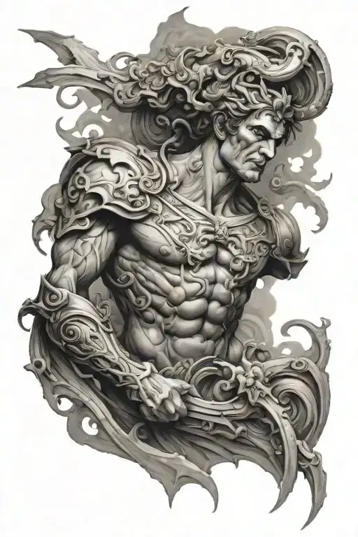 olympus greece underworld sleeve tattoo design idea