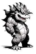 bowser overlooking all tattoo design idea