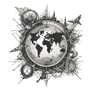 Longitude And Latitude tattoo design idea