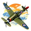 spitfire fighter plane tattoo design idea