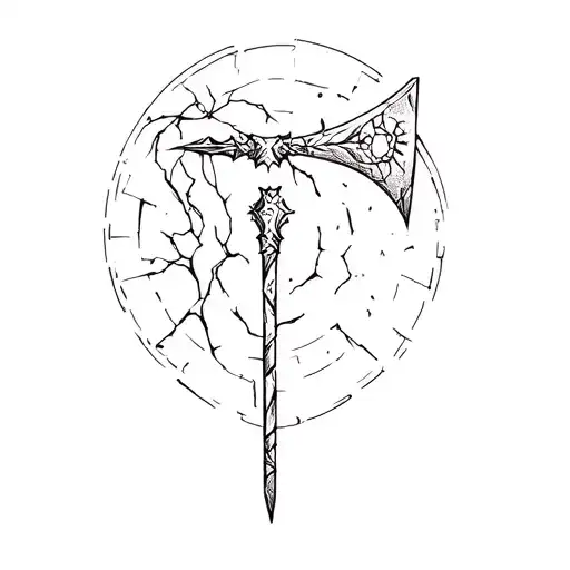 Carl jung, Archetypes, Wonded child/hero, cracked heart, nordic axe. tattoo design idea