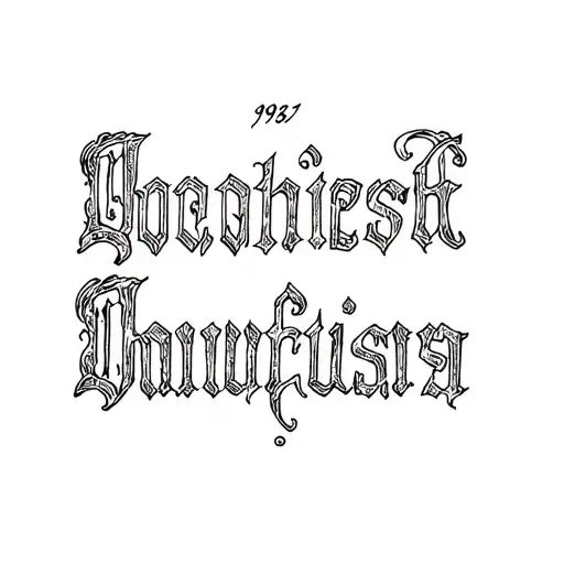 1993 old English font tattoo design idea