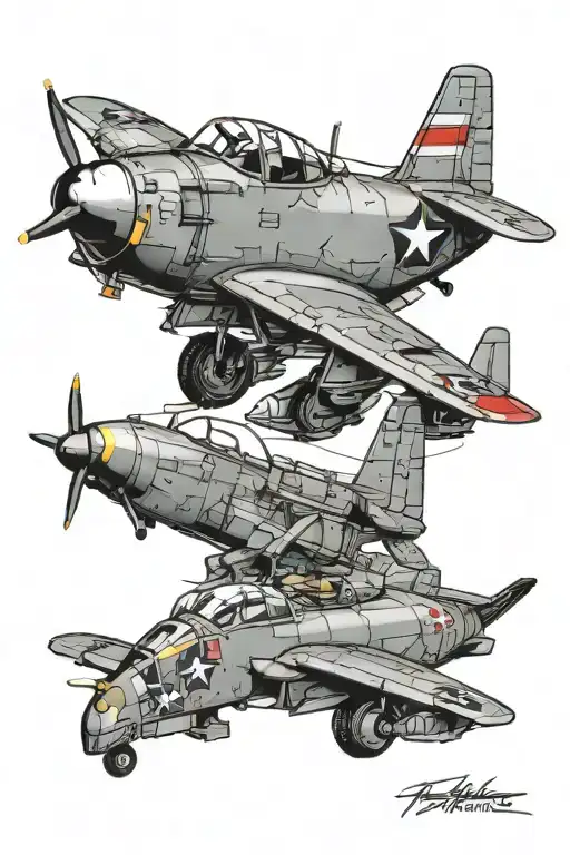 A10 warthog plane tattoo design idea