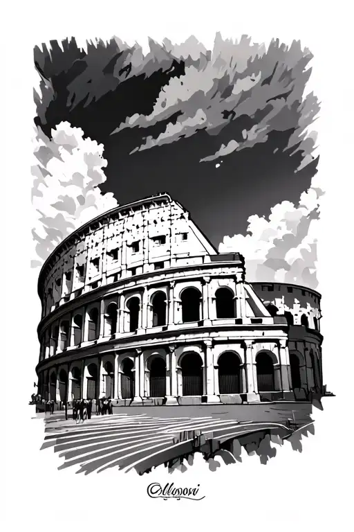 colosseum tattoo design idea