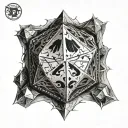 dungeons and dragons d20 dice, dog paw print tattoo design idea