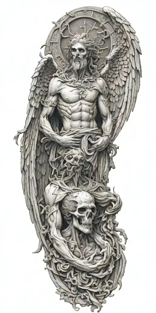 gustave dore death angel tattoo design idea