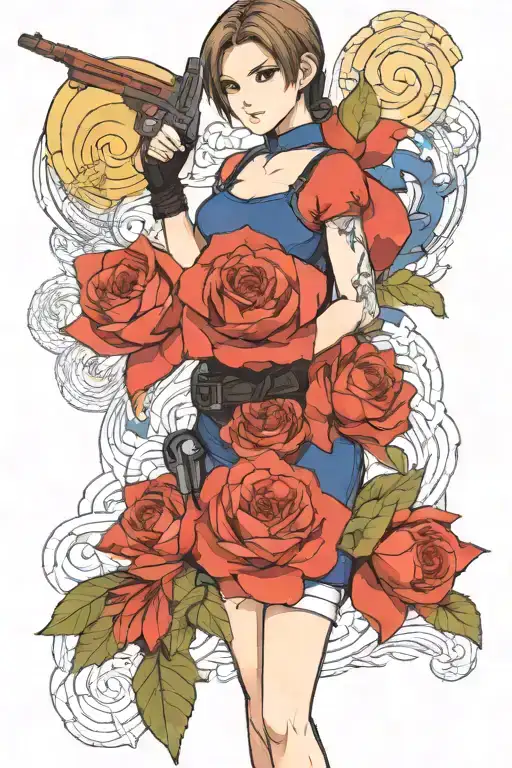 Jill Valentine from Resident Evil tattoo design idea