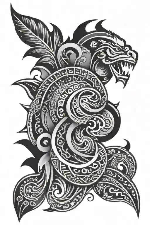 Maori tattoos and also in Japanese style tattoo design idea