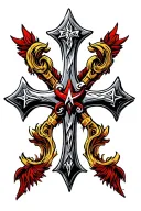 crusader cross tattoo tattoo design idea