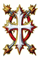crusader cross tattoo tattoo design idea