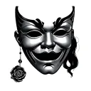 Happy And Sad Mask tattoo design idea