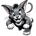 tom chasing jerry tattoo design idea