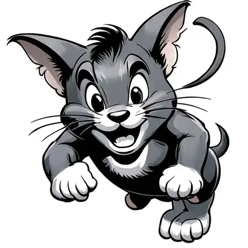 tom chasing jerry tattoo design idea