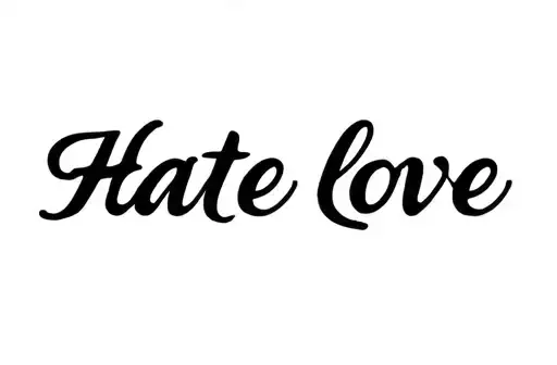 "Hate love" tattoo design idea
