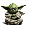 baby Yoda meditating tattoo design idea