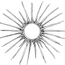 light sun with uneven rays beaming tattoo design idea